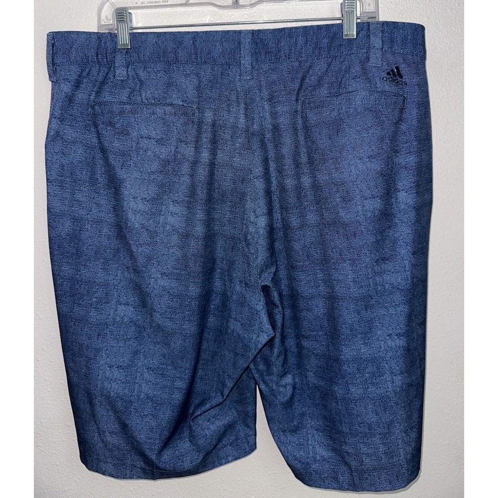 Adidas Men's 365 Golf Shorts Size 38 Navy Blue Patterned Stretch Waistband